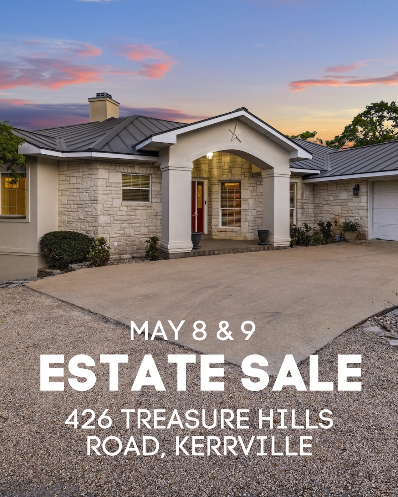 Estate Sale today & tomorrow @ 426 Treasure Hills Road, Kerrville. Don’t forget the house is for sale & it is a gem. 

#estatesale #kerrvilleestatesale