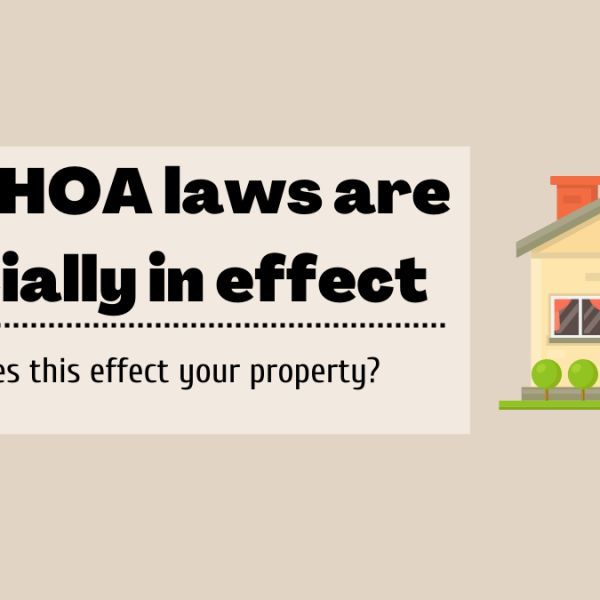 New HOA laws are officially in effect