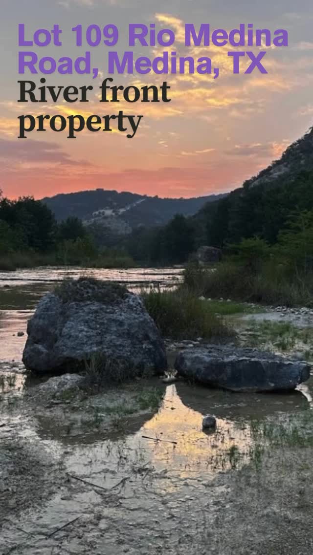Just listed this beautiful Medina River frontage, scoop this property up quick and begin your summer get-aways in this quiet Oasis. About 1.18 acres +/- with incredible valley views. Hard woods are also on the property. Approximately 90 feet of live river frontage. 

MLS 119043 
Presented by Jaylynn Perkins, REALTOR®
Realty Executives Kerrville 

#texashillcountry #medinariver #medinatx #hillcountryforsale #texasrealestate #texasforsale