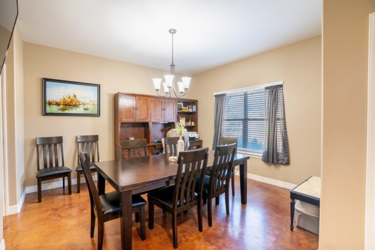 Separate formal dining room off the entry at 119 Fannin Drive, Kerrville